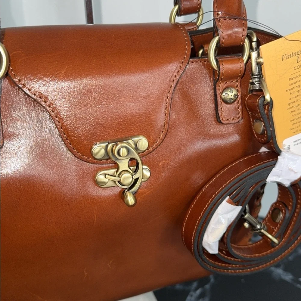 PATRICIA NASH Handbag Rosalia Leather Shoulder Bag Cognac AUTHENTIC NWT - Picture 6 of 15